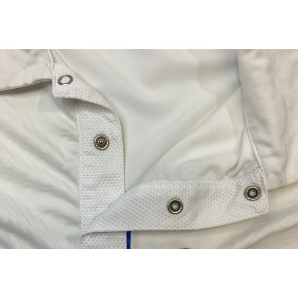 Adidas Golf Shirt Mens 2XL White Puremotion CoolMax Snap Button Collar Athletic - Picture 6 of 11